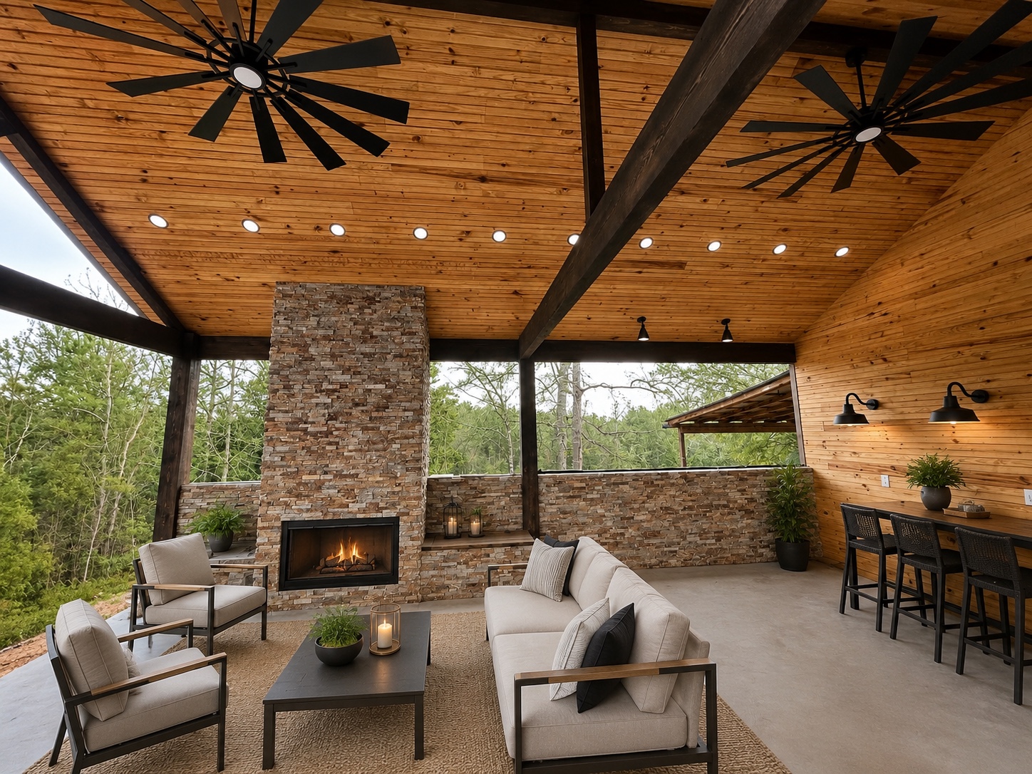 Outdoor living space by Elite Construction and Design
