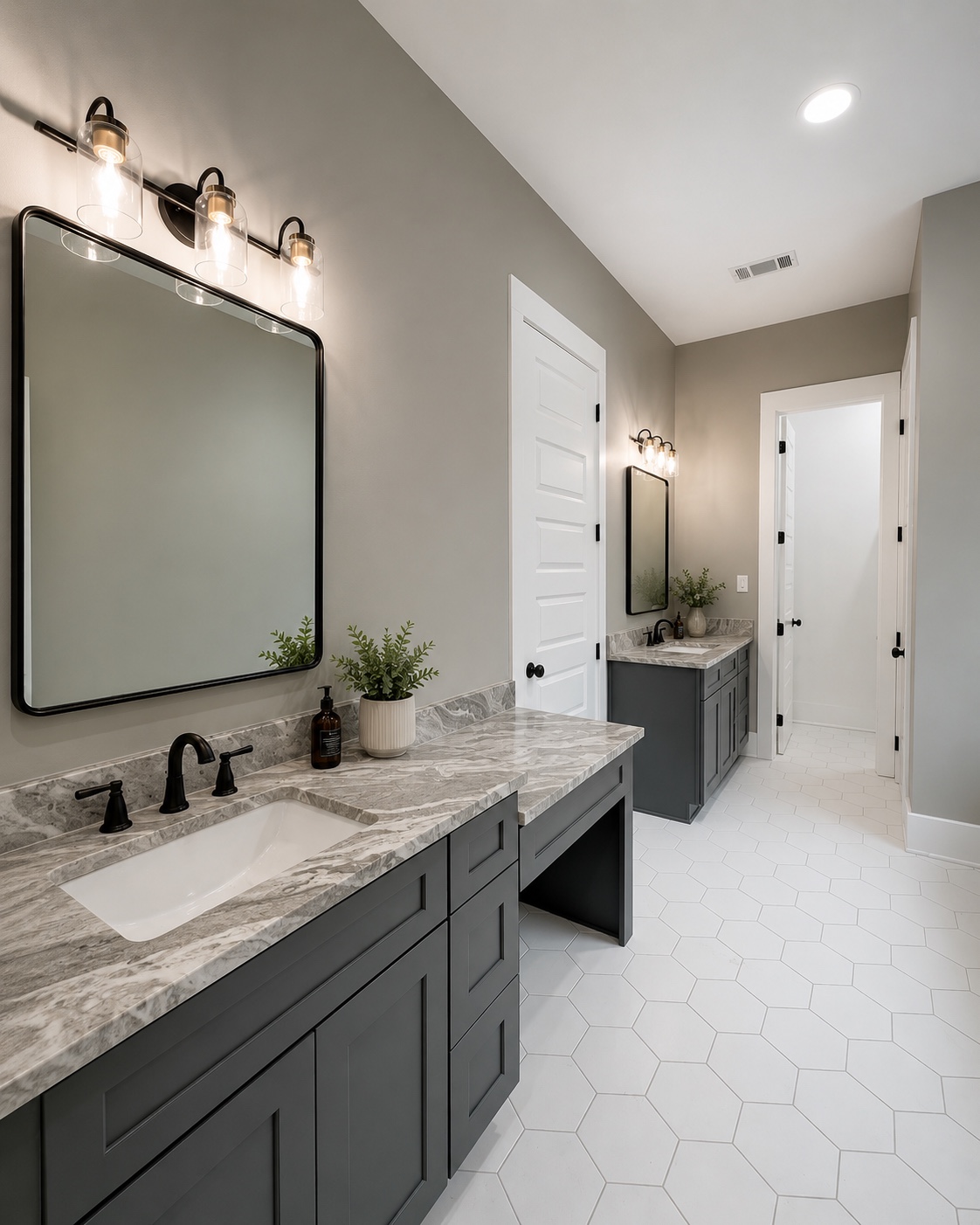 Bathroom remodel by Elite Construction and Design